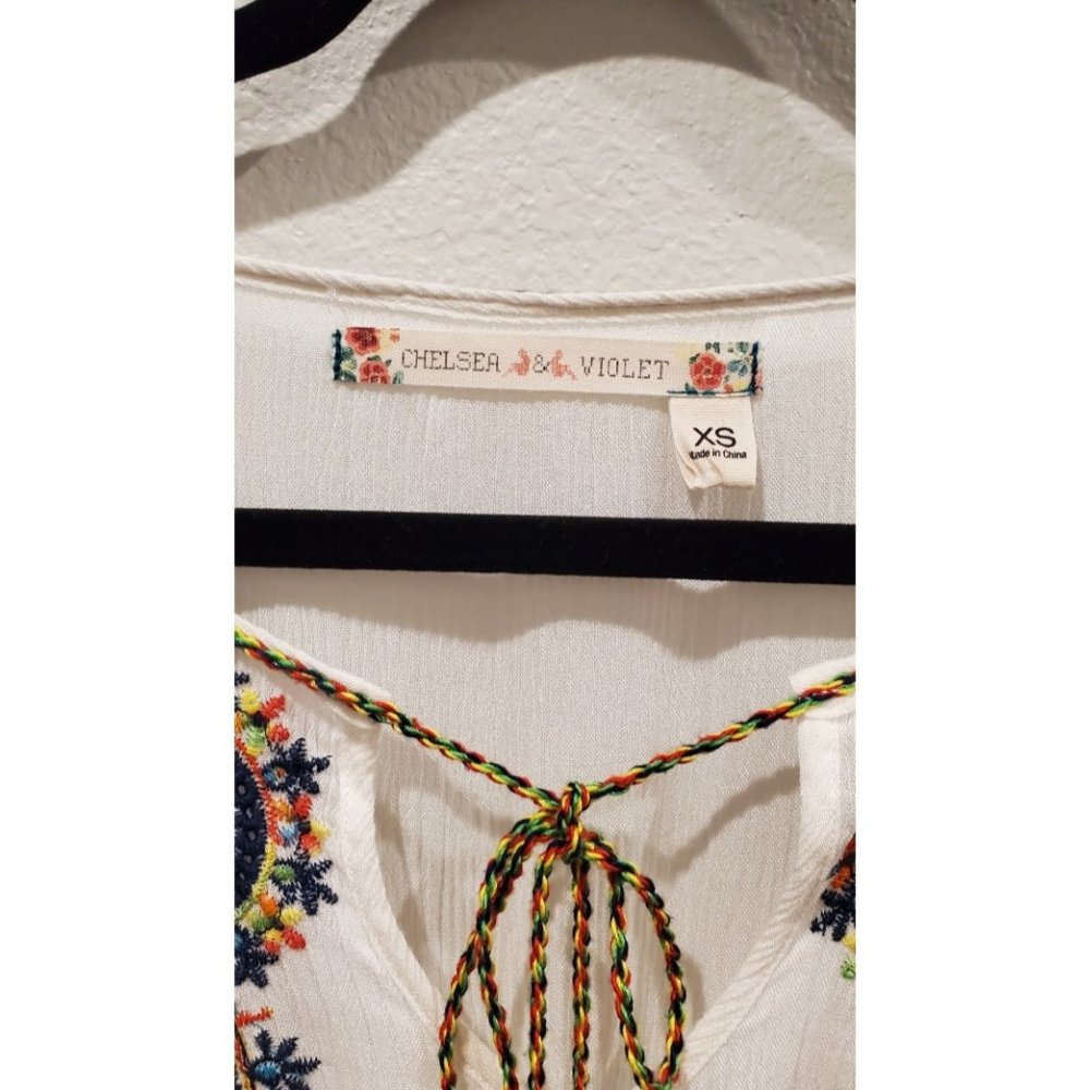 CHELSEA&VIOLET Boho White Embroidery Dress - Picture 2 of 6